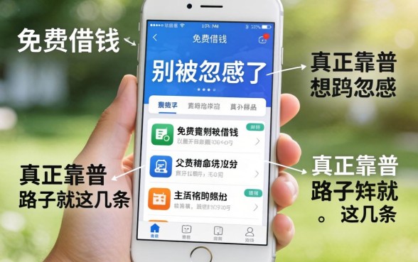 如何在手机上免费借钱？别被忽悠了，真正靠谱的路子就这几条