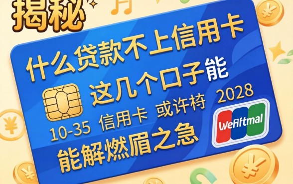 揭秘什么贷款不上信用卡，这几个口子或许能解燃眉之急