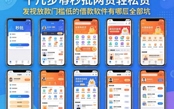 我试了十几个所谓秒批网贷轻松贷的软件，发现放款门槛低的借款软件有哪些全是坑
