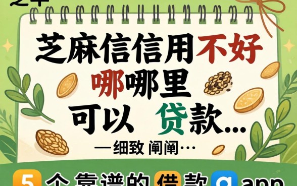 芝麻信用不好哪里可以贷款，细致阐述5个靠谱的借款app