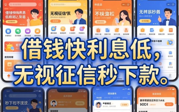 我试了十几个平台，发现借钱快利息低和无视征信秒下款的口子竟然是这几个