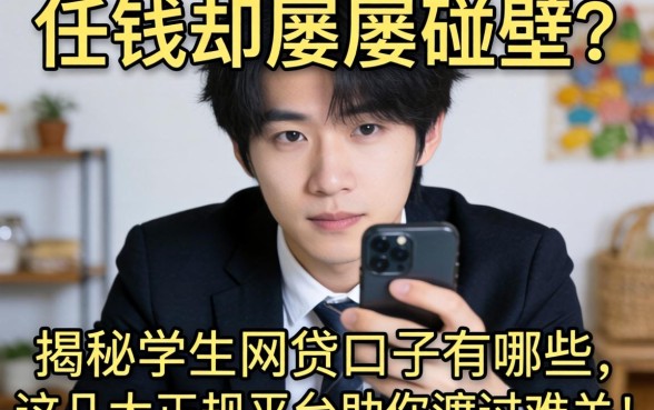 急需用钱却屡屡碰壁？揭秘学生网贷口子有哪些，这几大正规平台助你渡过难关！