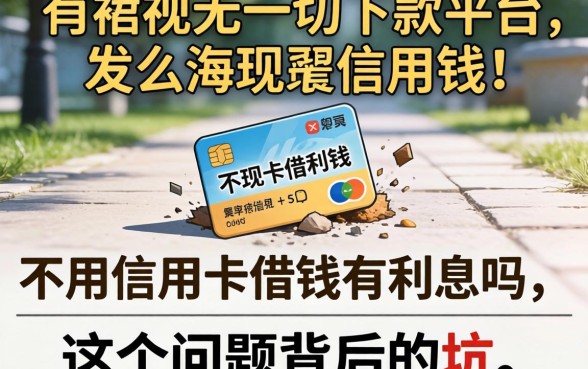 我试了那些无视一切下款的平台，发现不用信用卡借钱有利息吗这个问题背后的坑
