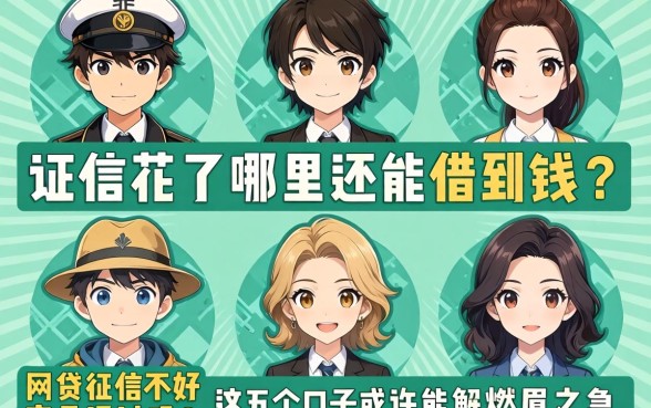 征信花了哪里还能借到钱？网贷征信不好容易通过吗？这五个口子或许能解燃眉之急