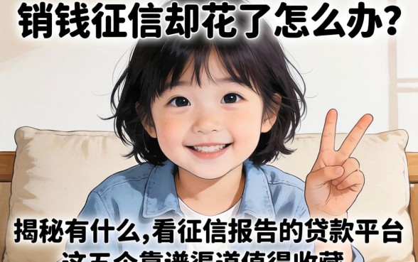 急需用钱征信却花了怎么办?揭秘有什么不看征信报告的贷款平台,这五个靠谱渠道值得收藏