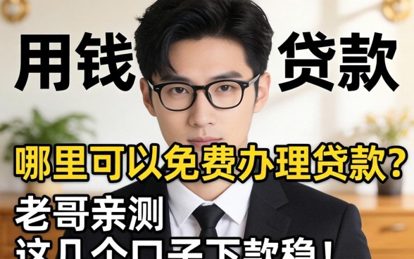 急用钱哪里可以免费办理贷款？老哥亲测这几个口子下款稳！