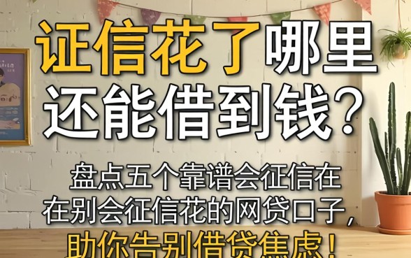 征信花了哪里还能借到钱？盘点五个靠谱的征信花的网贷口子，助你告别借贷焦虑！