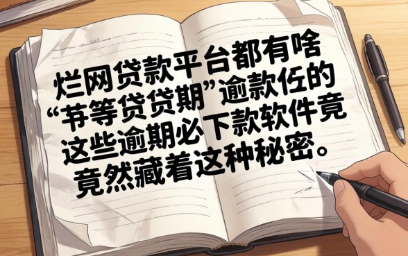 我翻烂了全网贷款平台都有啥,发现这些逾期必下款的软件竟然藏着这种秘密