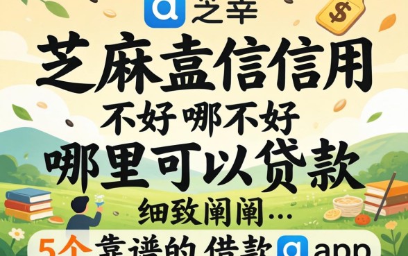 芝麻信用不好哪里可以贷款，细致阐述5个靠谱的借款app