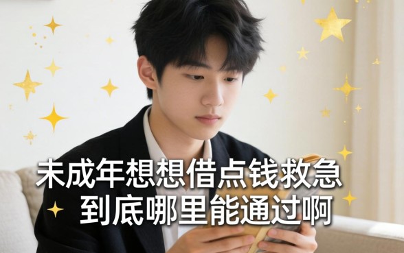 求助！未成年想借点钱救急，到底哪里能通过啊？