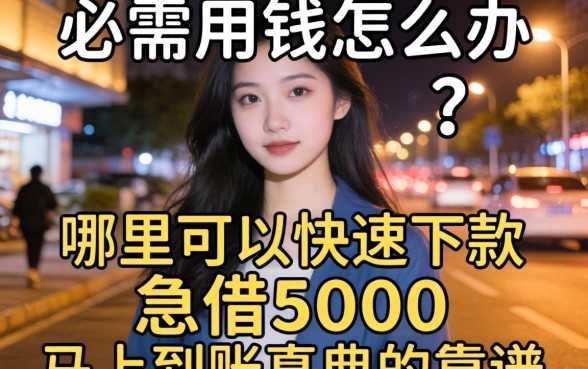 深夜急需用钱怎么办?哪里可以快速下款?2026急借5000马上到账真的靠谱吗?