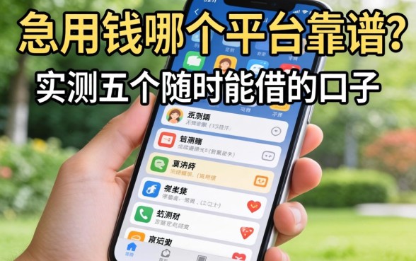 手机上急用钱哪个平台靠谱?实测五个随时能借的口子分享