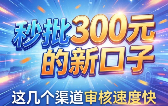 揭秘秒批300元的新口子，这几个渠道审核速度快