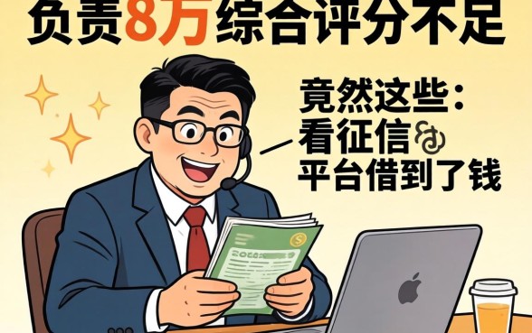 我负债8万综合评分不足,竟然在这些不看征信的平台借到了钱
