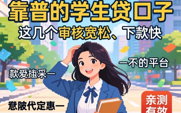 求推荐靠谱的学生贷款口子?这几个审核宽松、下款快的平台亲测有效!
