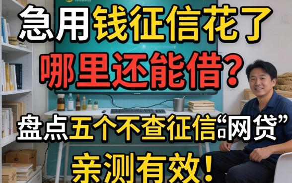 急用钱征信花了哪里还能借?盘点五个不查征信的网贷口子,亲测有效!