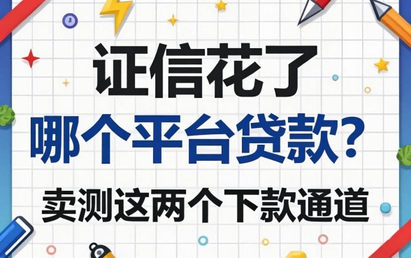 征信花了哪个平台贷款？实测这几个下款通道