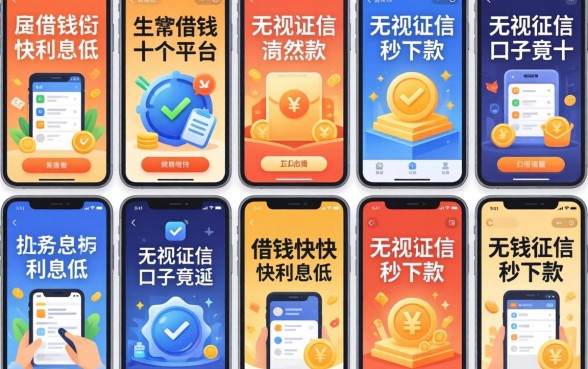 我试了十几个平台，发现借钱快利息低和无视征信秒下款的口子竟然是这几个