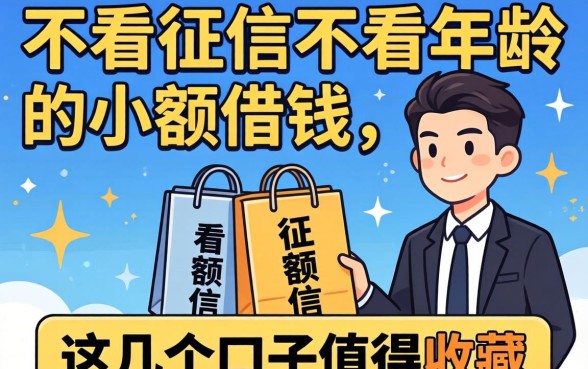 揭秘不看征信不看年龄的小额借钱，这几个口子值得收藏