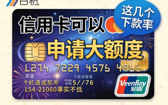 揭秘信用卡可以申请大额度的渠道,这几个下款率属实不低