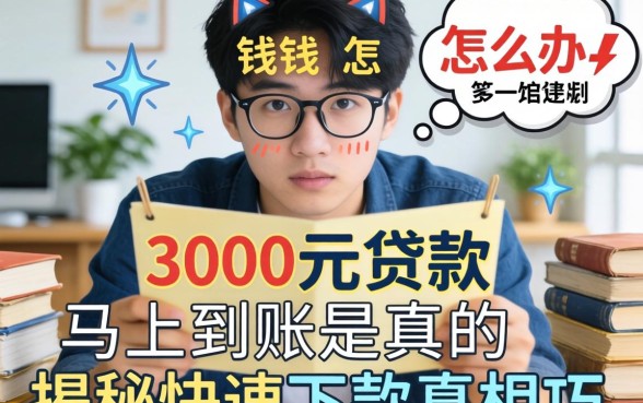 急需用钱怎么办?3000元贷款马上到账是真的吗?揭秘快速下款的真相与技巧