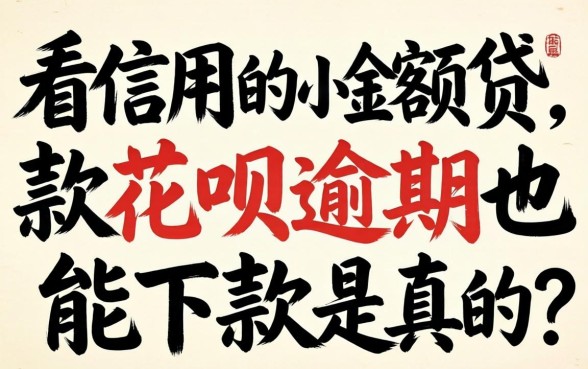 我试了那些不看信用的小额贷款，花呗逾期也能下款是真的吗