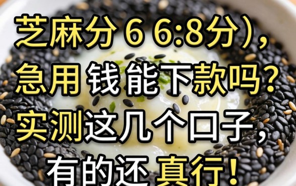芝麻分668分，急用钱能下款吗？实测这几个口子，有的还真行！