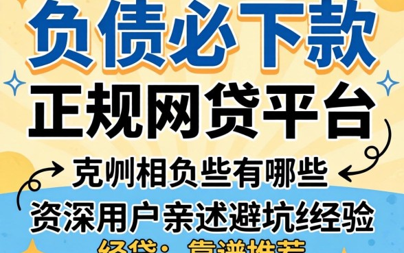 无视负债必下款的正规网贷平台有哪些?资深用户亲述避坑经验与靠谱推荐