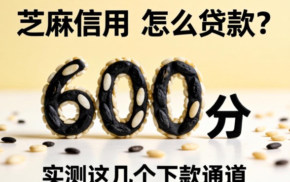 芝麻信用600分怎么贷款？实测这几个下款通道