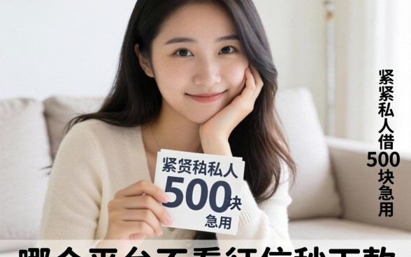 手头紧想找私人借500块急用,哪个平台不看征信秒下款?