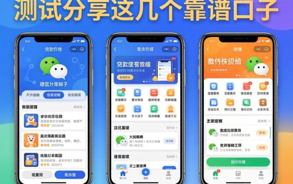 微信有几种贷款软件？实测分享这几个靠谱口子