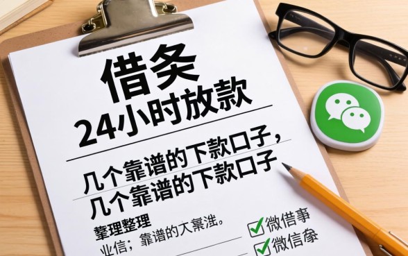 微信打借条24小时放款,整理了几个靠谱的下款口子