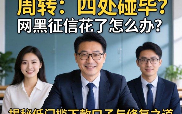 急需周转却四处碰壁?网黑征信花了怎么办?揭秘低门槛下款口子与修复之道