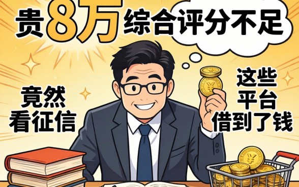 我负债8万综合评分不足,竟然在这些不看征信的平台借到了钱