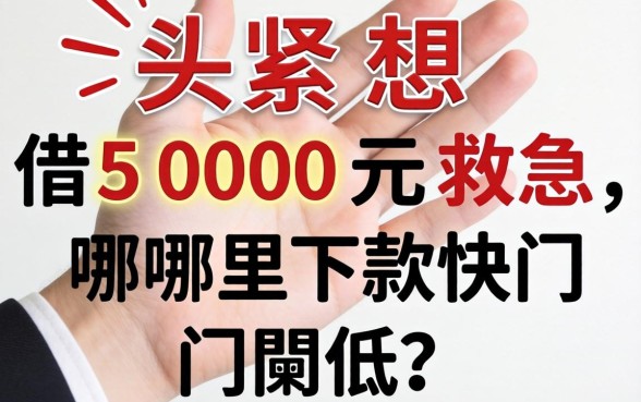 手头紧想借5000元救急,哪里下款快门槛低?