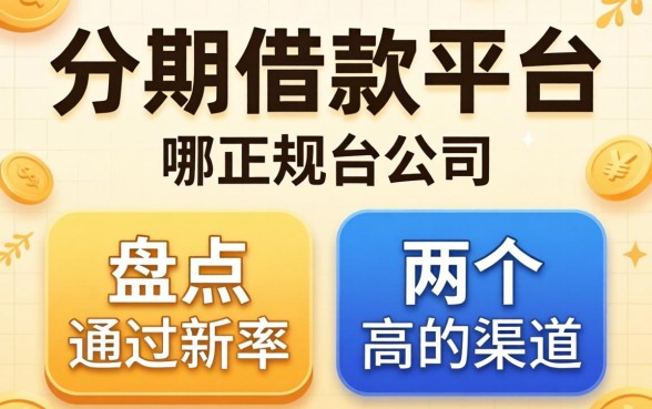 正规的分期借款平台是哪个公司?盘点两个通过率高的渠道