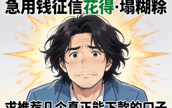 急用钱征信花得一塌糊涂，求推荐几个真正能下款的口子！