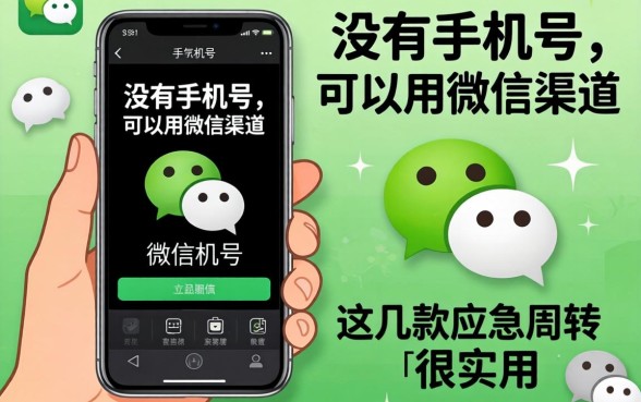 揭秘没有手机号可以用微信的渠道，这几款应急周转很实用