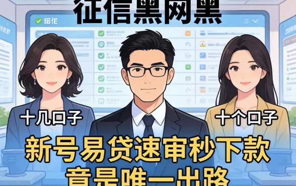 我征信黑网黑试了十几个口子，发现新号易贷速审秒下款竟是唯一出路