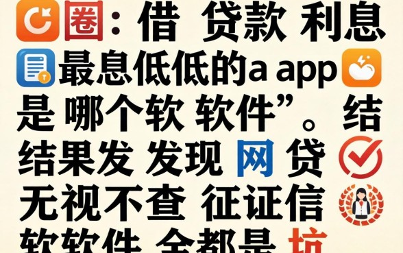 我找了一圈借款利息最低的app是哪个软件,结果发现网贷无视不查征信软件全是坑