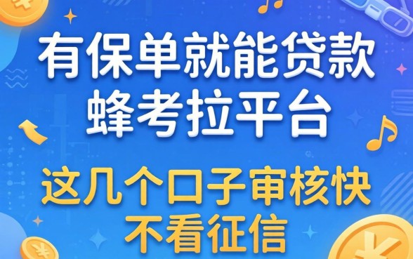 揭秘有保单就能贷款的平台,这几个口子审核快不看征信