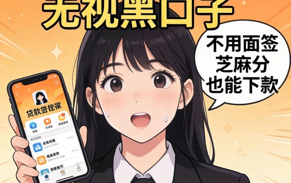 我试了那些无视黑口子的贷款软件,发现不用面签和芝麻分也能下款,但真相有点意外