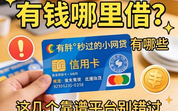 急需用钱哪里借？有信用卡秒过的小网贷有哪些？这几个靠谱平台别错过