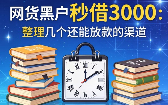 网贷黑户秒借3000：整理几个还能放款的渠道