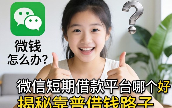 急需用钱怎么办?微信短期借款平台哪个好?揭秘靠谱借钱路子