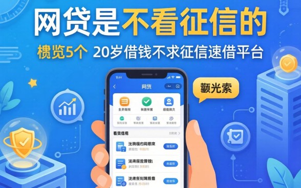 有哪些网贷是不看征信的，概览5个20岁借钱不求征信速借平台