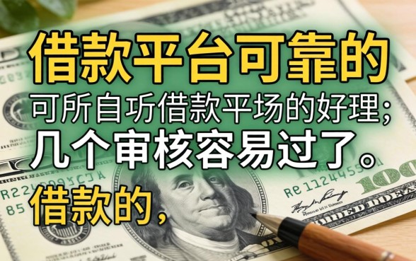 有哪些好借款的平台可靠的？整理了几个审核容易过的