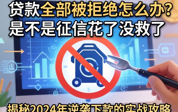 网上贷款全部被拒怎么办？是不是征信花了没救了？揭秘2024年逆袭下款的实战攻略
