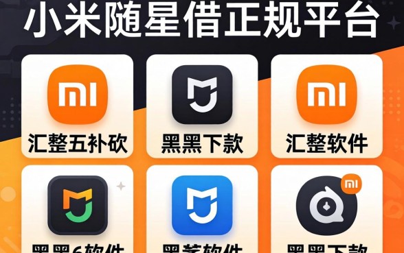 类似小米随星借的正规平台，汇整五个黑户下款软件