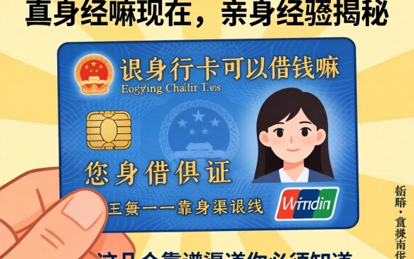 拿身份证银行卡可以借钱嘛现在？亲身经历揭秘，这几个靠谱渠道你必须知道